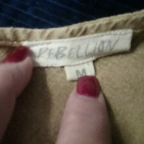 Rebellion Music Festival Tunic Top Taupe Size Med. - Picture 5 of 7
